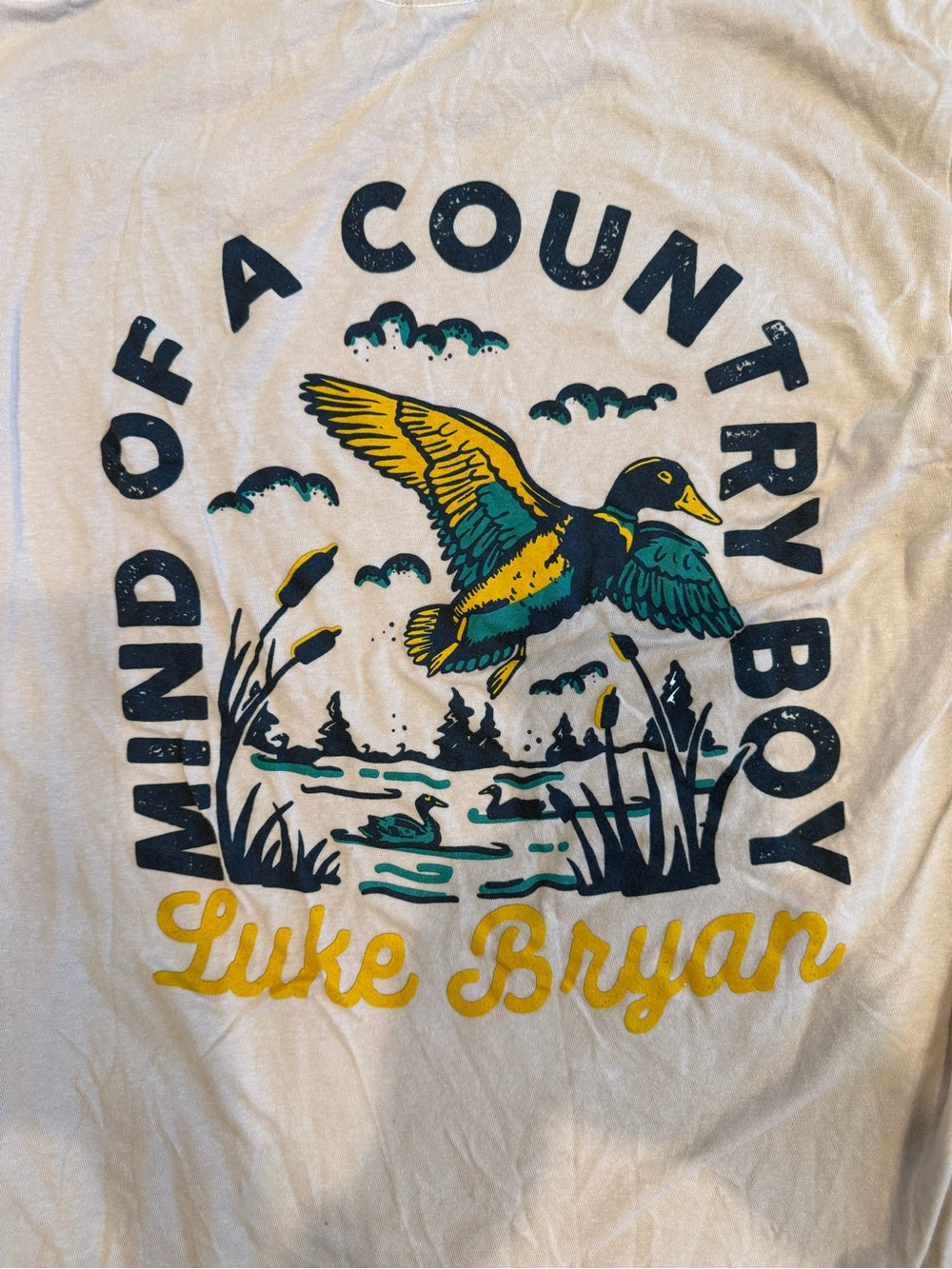 Luke Bryan 'Mind of a Country Boy' Graphic Tee - Yellow & Teal Duck